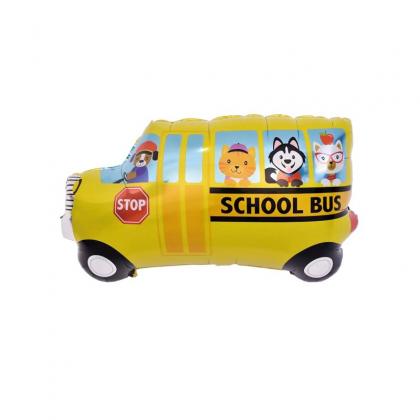 Шар с гелием фигура Автобус школьный
