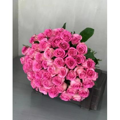 Букет цветов "Розы розовые"