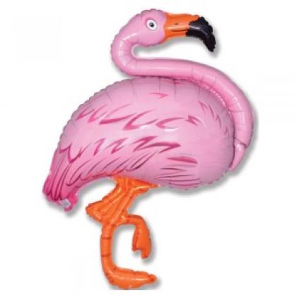 Шар с гелием фигура Розовый фламинго