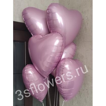 Сердце розовое