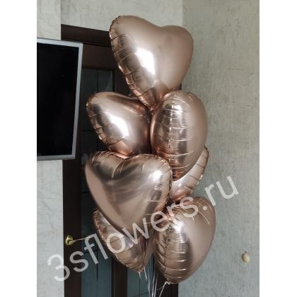 Сердце розовое золото