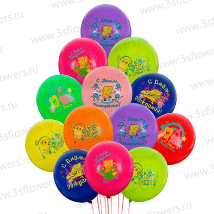 Воздушные шарики на День Рождения Губка Боб 